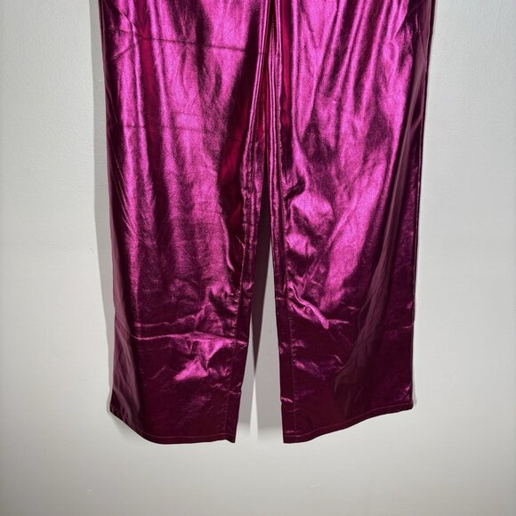 BLANKNYC X Free People Women 25 Pink First Blush Vegan Leather Franklin Pant NWT - Picture 4 of 15